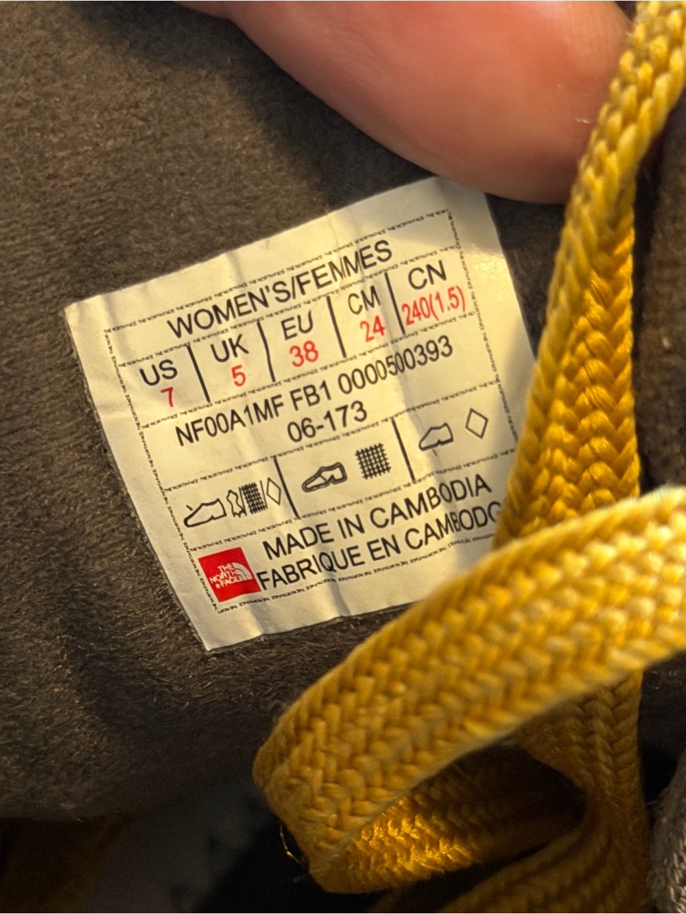 The North Face Gray and Yellow Waterproof Hiking Boots great condition! - Picture 6 of 7